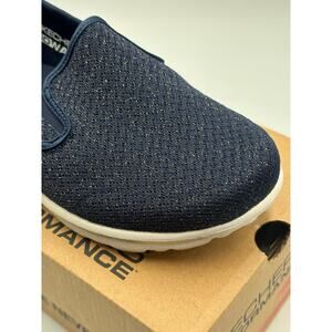 Skechers Go Walk Classic Shining Navy Slip On Shoes Womens 7 Wide New